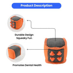Durable Chew Cube Dog Anxiety Toy Squeaky Inside - GreenFur