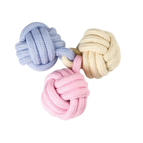 Durable Cotton Rope Triple Ball Dog Toy for Chewing and Training - GreenFur