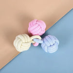 Durable Cotton Rope Triple Ball Dog Toy for Chewing and Training - GreenFur