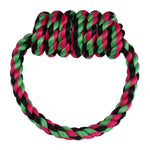 Durable Cotton Rope Tug of War Dog Toy Ring - GreenFur