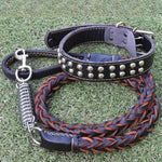 Durable Cowhide Braided Dog Leash for Large and Medium Dogs - GreenFur