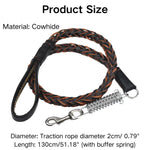 Durable Cowhide Braided Dog Leash for Large and Medium Dogs - GreenFur