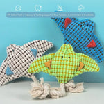 Durable Cozy Soft Pet Squeaky Chew Rope Pineapple Fleece Dog Toys - GreenFur