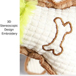 Durable Dog Squeaky Chew Bone Shape Pet Plush Toys - GreenFur