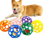 Durable Eco - Friendly TPR Hollow Ball with Bell Bite - Resistant Dog Chew Toy - GreenFur