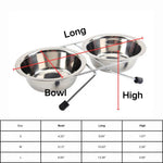 Durable Elevated Stainless Steel Pet Bowls - GreenFur