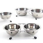 Durable Elevated Stainless Steel Pet Bowls - GreenFur