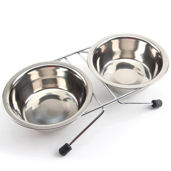 Durable Elevated Stainless Steel Pet Bowls - GreenFur