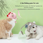Durable Interactive Cat Hat Toy with Feather - GreenFur