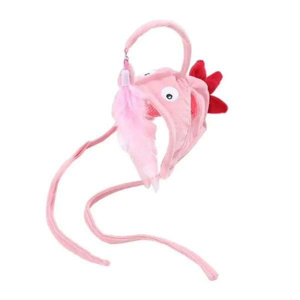 Durable Interactive Cat Hat Toy with Feather - GreenFur