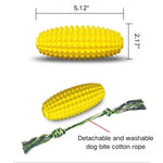Durable Interactive Corn Shape Dog Chew Rope TPR Pet Toys - GreenFur