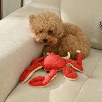 Durable Interactive Plush Crab Dog Toy with Squeaker - GreenFur