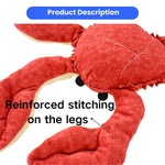Durable Interactive Plush Crab Dog Toy with Squeaker - GreenFur