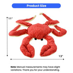 Durable Interactive Plush Crab Dog Toy with Squeaker - GreenFur