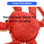 Durable Interactive Plush Crab Dog Toy with Squeaker - GreenFur