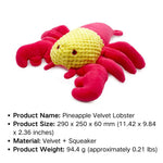 Durable Interactive Plush Lobster Dog Toy with Squeaker - GreenFur