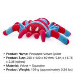 Durable Interactive Plush Spider Dog Toy with Squeaker - GreenFur