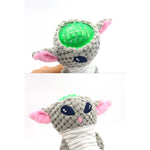 Durable Interactive Squeaky Plush Alien - Shaped Dog Toy - GreenFur