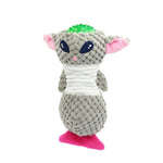 Durable Interactive Squeaky Plush Alien - Shaped Dog Toy - GreenFur