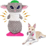 Durable Interactive Squeaky Plush Alien - Shaped Dog Toy - GreenFur