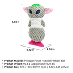 Durable Interactive Squeaky Plush Alien - Shaped Dog Toy - GreenFur