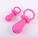 Durable Interactive TPR Dog Toy with Bell and Nipple Design - GreenFur