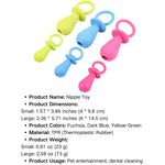 Durable Interactive TPR Dog Toy with Bell and Nipple Design - GreenFur