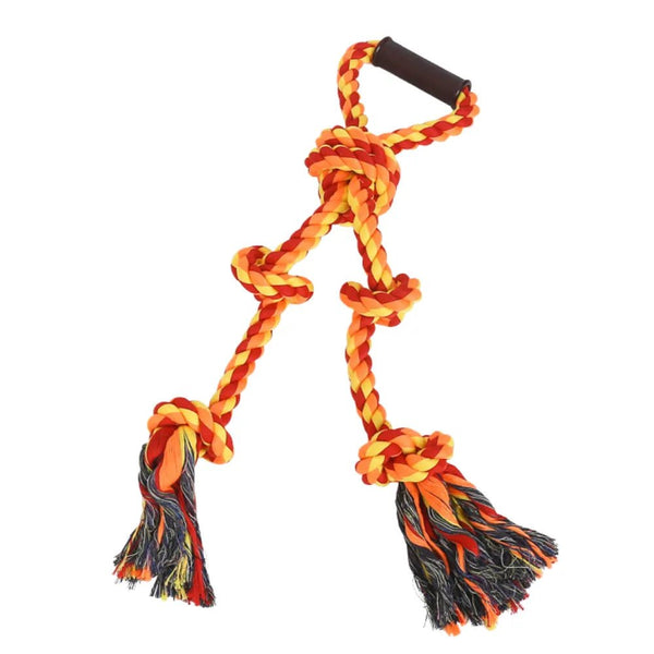 Durable Large Cotton Rope Dog Toy for Aggressive Chewers - GreenFur