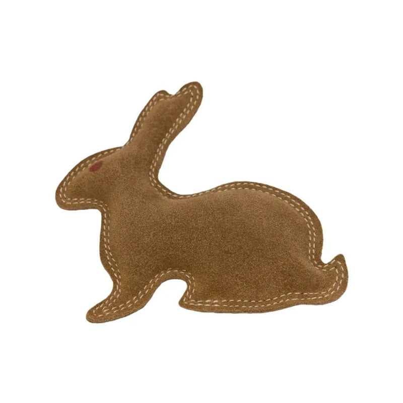 Durable Leather and Suede Dog Toy with Squeaker - GreenFur
