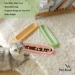 Durable Long Cat Feeding Bowl Safe PP Material Feeder - GreenFur