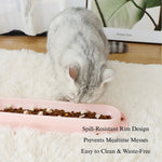 Durable Long Cat Feeding Bowl Safe PP Material Feeder - GreenFur