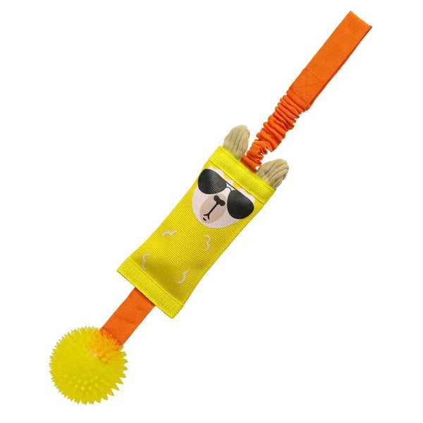Durable Oxford TPR Tug - of - War Squeaky Dog Toy - GreenFur