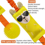 Durable Oxford TPR Tug - of - War Squeaky Dog Toy - GreenFur