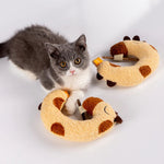 Durable Plush and Wood Stick Combo Interactive Bite Toy for Cats - GreenFur