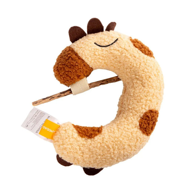 Durable Plush and Wood Stick Combo Interactive Bite Toy for Cats - GreenFur