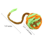 Durable Plush Bell Cat Toy Ball Interactive Yarn Toy - GreenFur