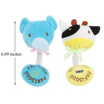 Durable Plush Cow Squeaky Rope Toys for Dogs and Cats - GreenFur