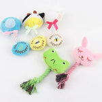 Durable Plush Cow Squeaky Rope Toys for Dogs and Cats - GreenFur