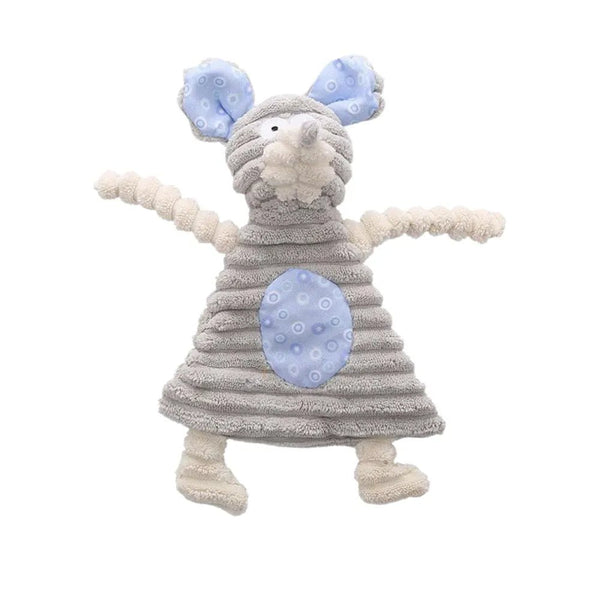 Durable Plush Dog Toy with Crinkle Paper and Animal Shape Design - GreenFur