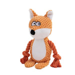 Durable Plush Squeaky Rope Toy for Dogs Chew Training - GreenFur