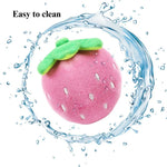 Durable Plush Strawberry Shape Squeaky Toy for Dogs and Cats - GreenFur
