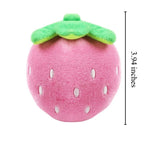 Durable Plush Strawberry Shape Squeaky Toy for Dogs and Cats - GreenFur