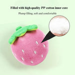 Durable Plush Strawberry Shape Squeaky Toy for Dogs and Cats - GreenFur
