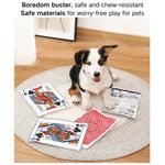 Durable Realistic Playing Cards Dog Toy with Crinkle Paper Sound - GreenFur