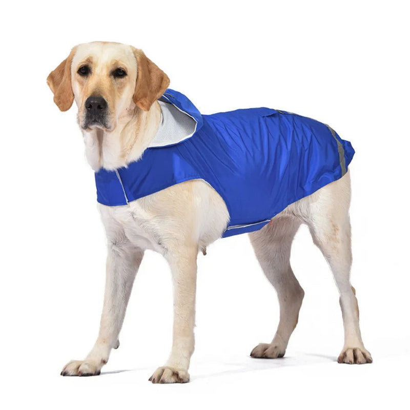 Durable Reflective Double Layer Pet Raincoat for Large Dogs - GreenFur