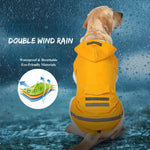 Durable Reflective Double Layer Pet Raincoat for Large Dogs - GreenFur