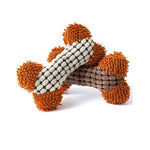 Durable Squeaky Pet Toys Corn Mop Bone Plush Dog Chew Toys - GreenFur