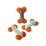 Durable Squeaky Pet Toys Corn Mop Bone Plush Dog Chew Toys - GreenFur