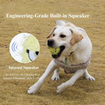 Durable Squeaky Plush Dog Ball Toy - GreenFur