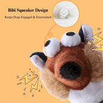 Durable Squeaky Plush Dog Toy Long Neck Chewing - GreenFur